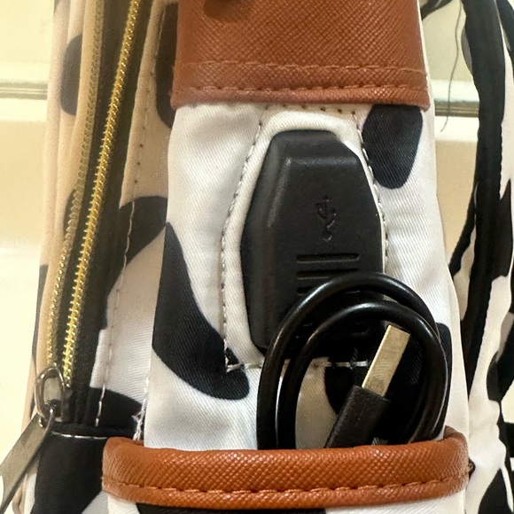 YGR Trendy Cow Print Laptop Backpack - Water Resistant Travel Bag - 25L - Picture 14 of 15